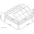 Simpli Home Dover Coffee Table Ottoman in Cloud Gray