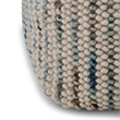 Simpli Home Zoey 18 inch Wide Boho Cube Pouf in Multi-Color Wool and Cotton