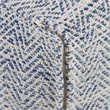 Nate Boho Square Pouf in Patterned Denim Blue Melange Cotton