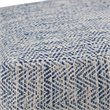 Nate Boho Square Pouf in Patterned Denim Blue Melange Cotton