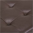 Cosmopolitan 34 in. W Rectangle Storage Ottoman in Chocolate Brown Faux Leather