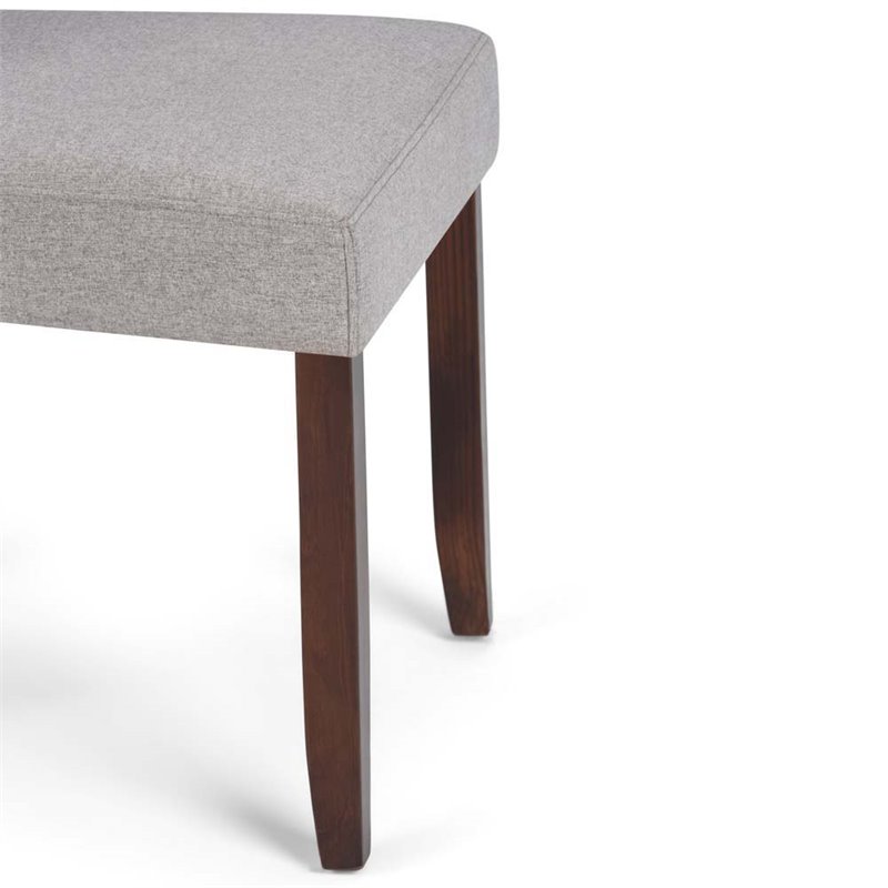 Simpli Home Acadian Transitional Parson Dining Chair (Set of 2) in Cloud Gray Linen Look Fabric