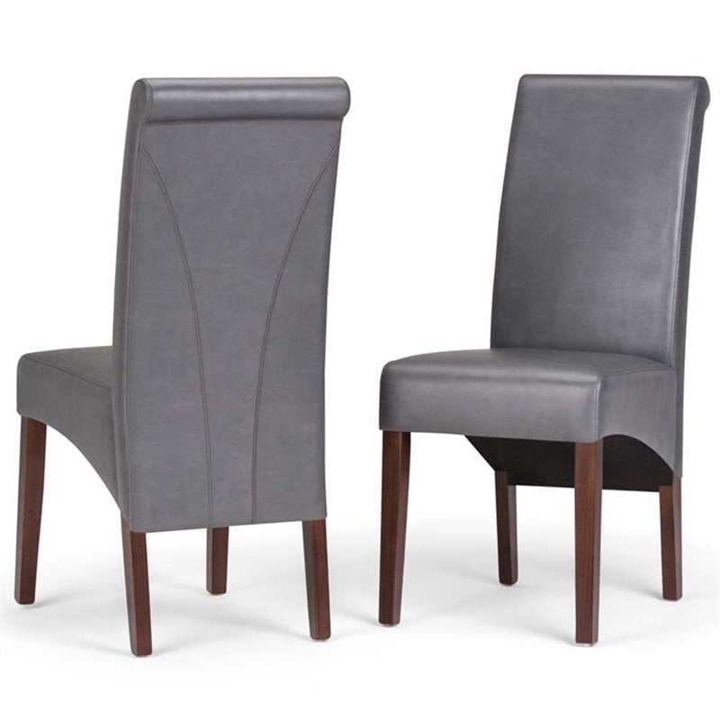 Faux leather parsons online dining chairs