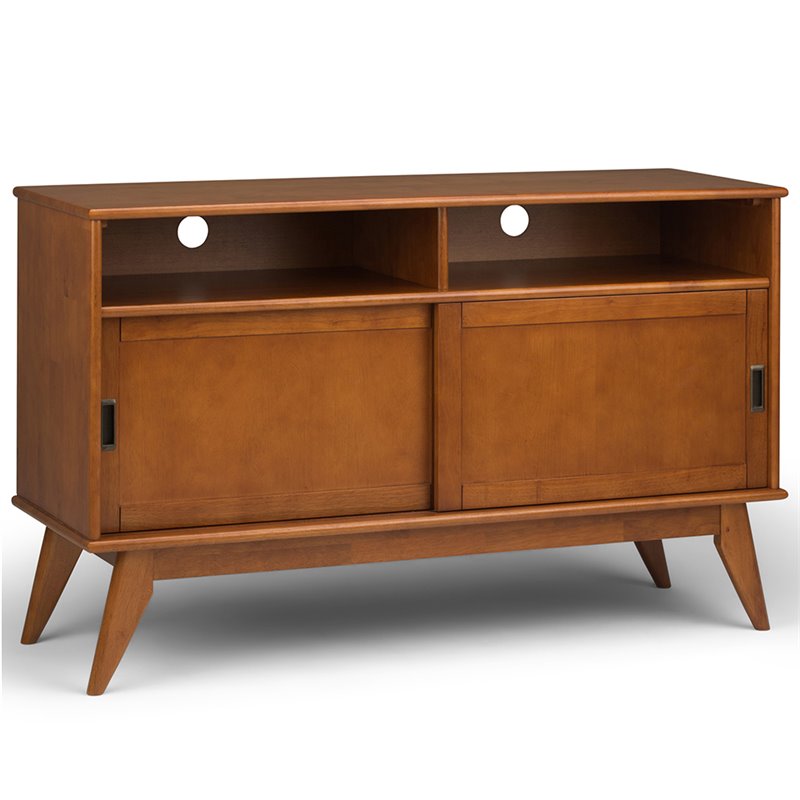 Simpli Home Dr 54 Tall Tv Stand In Teak Brown 3axcdrp 09 Tk Simpli Home Dr 54