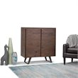 Simpli Home Lowry Medium Storage Cabinet in Charcoal Brown