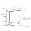 Simpli Home Lowry Medium Storage Cabinet in Charcoal Brown