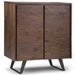 Simpli Home Lowry Medium Storage Cabinet in Charcoal Brown