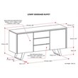 Simpli Home Lowry Buffet in Distressed Charcoal Brown