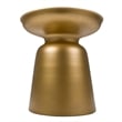 Toby 17 inch Wide Modern Industrial Metal Accent Table in Gold Iron & Assembled