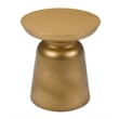 Toby 17 inch Wide Modern Industrial Metal Accent Table in Gold Iron & Assembled