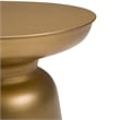 Toby 17 inch Wide Modern Industrial Metal Accent Table in Gold Iron & Assembled
