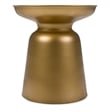 Toby 17 inch Wide Modern Industrial Metal Accent Table in Gold Iron & Assembled