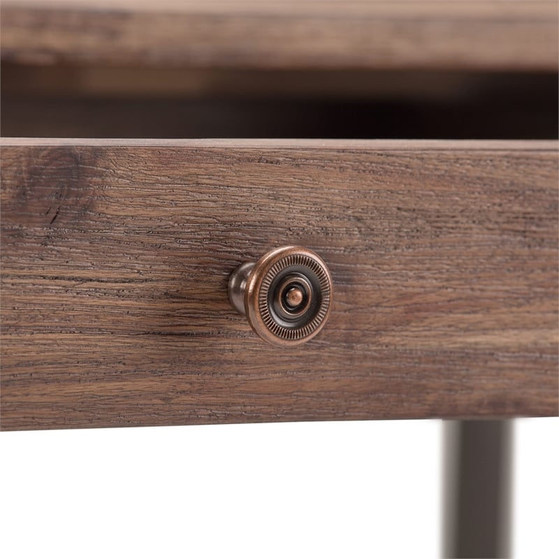 Simpli Home Ralston Computer Desk in Rustic Natural Aged Brown