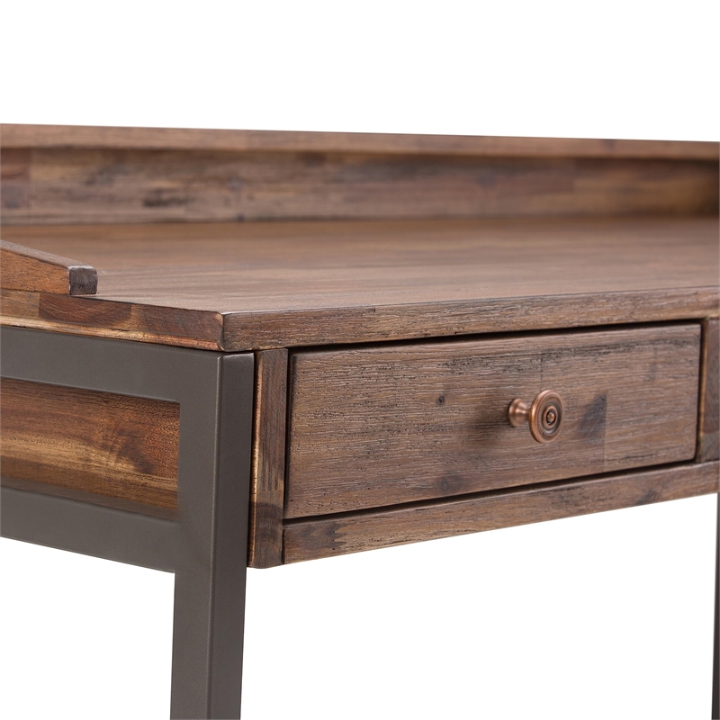 Simpli Home Ralston Computer Desk in Rustic Natural Aged Brown