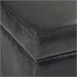 Simpli Home Avalon Faux Leather Storage Ottoman Bench in Black