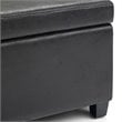 Simpli Home Avalon Faux Leather Storage Ottoman Bench in Black