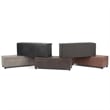 Simpli Home Avalon Faux Leather Storage Ottoman Bench in Brown