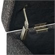 Simpli Home Avalon Upholstered Storage Ottoman Bench in Dark Gray