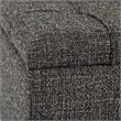 Harrison 36 in. W Coffee Table Storage Ottoman in Ebony Gray Tweed Look Fabric