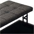 Harrison 36 in. W Coffee Table Storage Ottoman in Ebony Gray Tweed Look Fabric