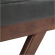 Pierce 48 inch W Modern Rectangle Ottoman Bench in Distressed Black Faux Leather