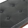 Pierce 48 inch W Modern Rectangle Ottoman Bench in Distressed Black Faux Leather