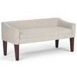 Simpli Home Parris Upholstered Bedroom Bench in Platinum and Brown