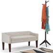 Simpli Home Parris Upholstered Bedroom Bench in Platinum and Brown