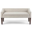Simpli Home Parris Upholstered Bedroom Bench in Platinum and Brown