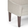 Simpli Home Parris Upholstered Bedroom Bench in Platinum and Brown