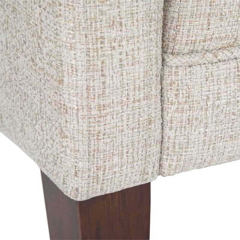 Simpli Home Parris Upholstered Bedroom Bench in Platinum and Brown
