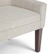 Simpli Home Parris Upholstered Bedroom Bench in Platinum and Brown