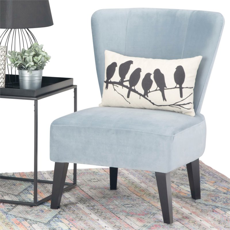 baby blue accent chair