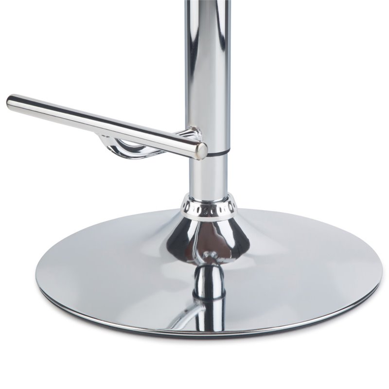 Simpli Home Marana Adjustable Bar Stool in Gray and Brown