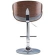 Marana Bentwood Adjustable Height Gas Lift Bar Stool in Stone Gray Faux Leather