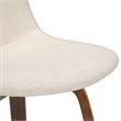 Randolph 28 inch Seat Height Mid Century Modern Bentwood Counter/Bar Height Stool in Natural Linen Look Fabric (Set of 2)