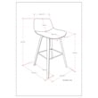 Randolph 28 inch Bentwood Counter/ Bar Height Stool (Set of 2) in Stone Gray