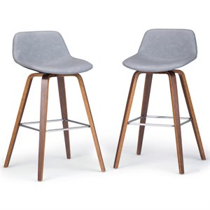 Randolph 28 inch Bentwood Counter/ Bar Height Stool (Set of 2) in Stone Gray