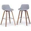 Randolph 28 inch Bentwood Counter/ Bar Height Stool (Set of 2) in Stone Gray