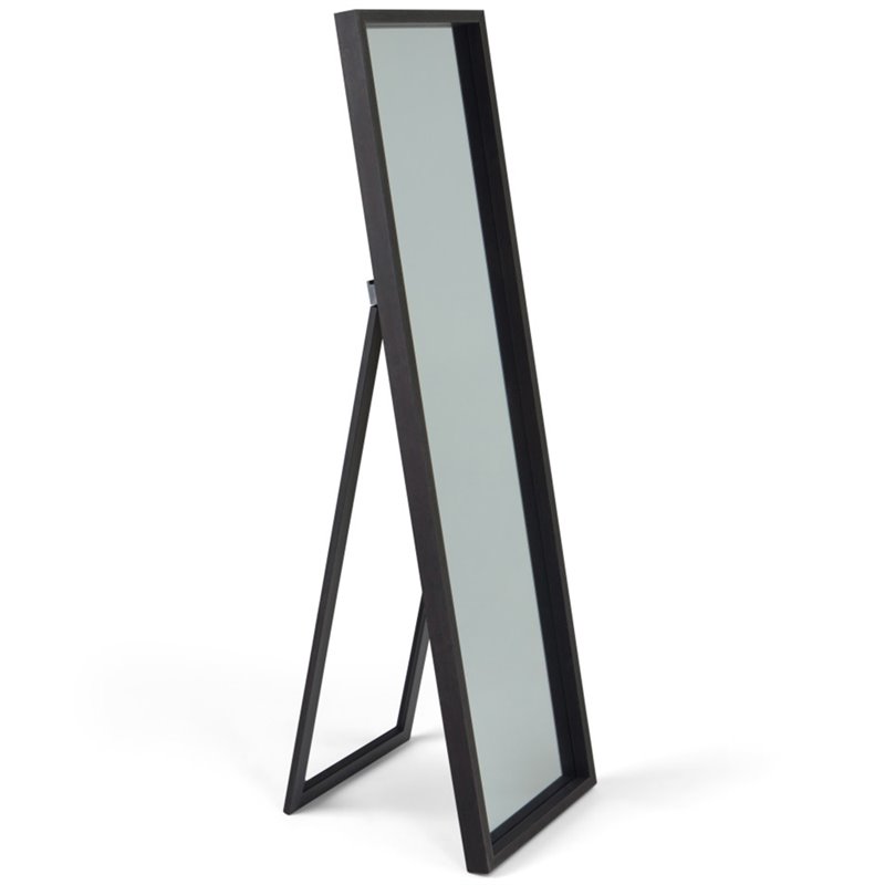 Simpli Home Kenna Floor Mirror In Dark Brown Axcmken Db Kenna Floor Mirror In Dark Brown