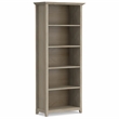Amherst 30 inch Wide Solid Wood Transitional 5 Shelf Bookcase in Distressed Gray