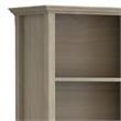 Amherst 30 inch Wide Solid Wood Transitional 5 Shelf Bookcase in Distressed Gray