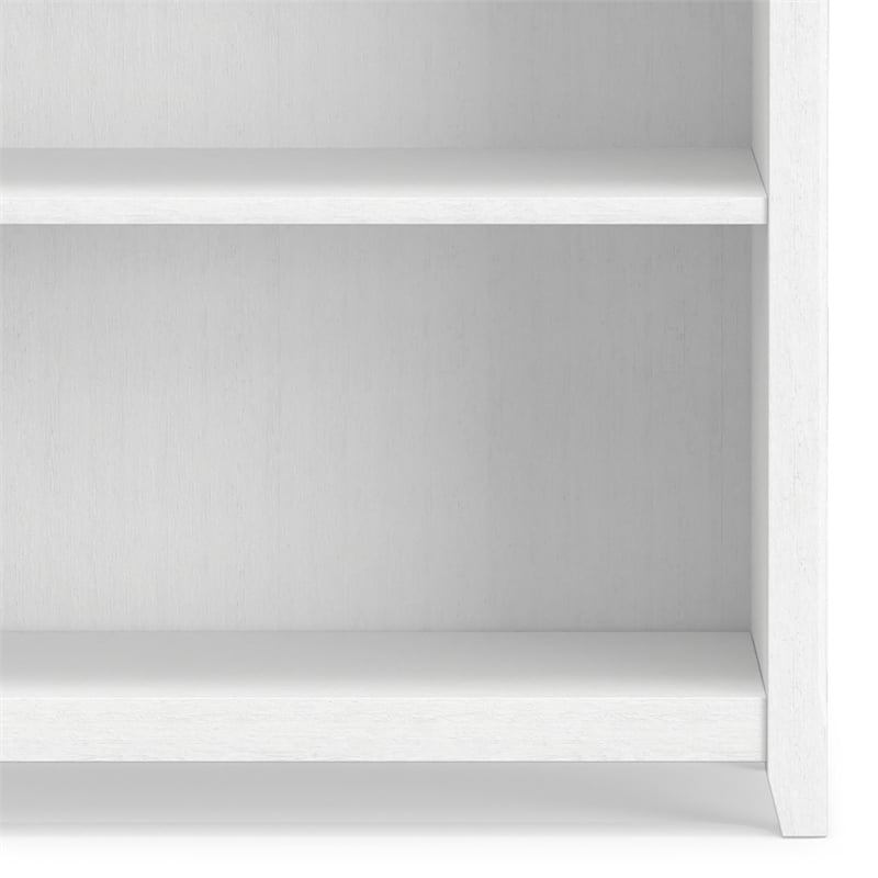 Amherst 30 inch Wide Solid Wood Transitional 5 Shelf Bookcase in White