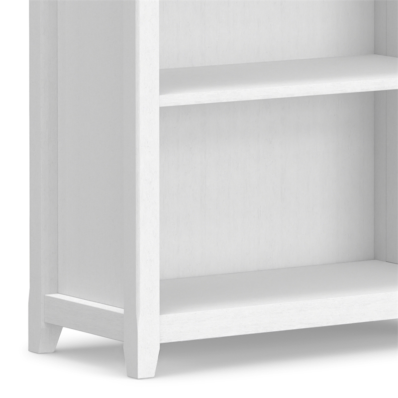 Amherst 30 inch Wide Solid Wood Transitional 5 Shelf Bookcase in White