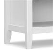 Amherst 24 inch Wide Solid Wood Transitional Bedside Table in White