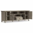 Amherst 72 inch Wide Solid Wood Transitional TV Stand in Distressed Gray