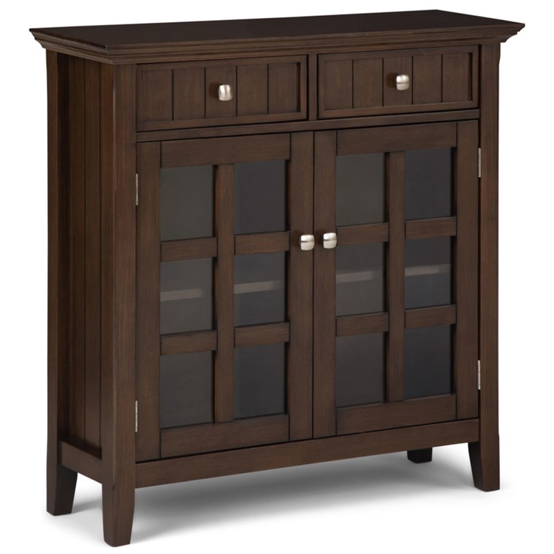 Simpli Home Acadian Solid Wood Entryway Storage Cabinet In