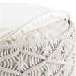 Coates Boho Round Macrame Pouf in Natural Cotton