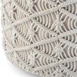 Coates Boho Round Macrame Pouf in Natural Cotton
