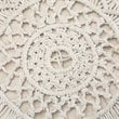 Coates Boho Round Macrame Pouf in Natural Cotton